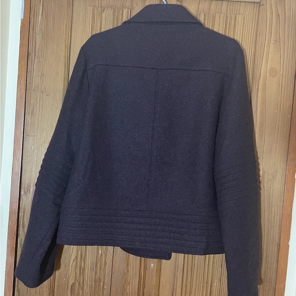 Derek Lam Wool Bomber Jacket Dark Purple US 10/12 - Picture 3 of 3
